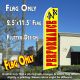 PERFORMANCE (Yellow) Flutter Feather Banner Flag (11.5 x 2.5 Feet)