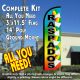 Raspados (Snow Cone) Windless Feather Banner Flag Kit (Flag, Pole, & Ground Mt)