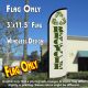 Recycle Windless Polyknit Feather Flag (3 x 11.5 feet)