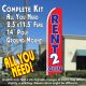 RENT 2 OWN (Red) Flutter Feather Banner Flag Kit (Flag, Pole, & Ground Mt)