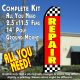 REPAIR (Red/Checkered) Flutter Feather Banner Flag Kit (Flag, Pole, & Ground Mt)
