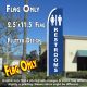 RESTROOMS (Blue) Flutter Feather Banner Flag (11.5 x 2.5 Feet)