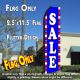 SALE (Blue/White/Stars) Flutter Polyknit Feather Flag (11.5 x 2.5 feet)