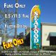 SEAFOOD (Octopus) Flutter Feather Banner Flag (11.5 x 2.5 Feet)