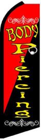 BODY PIERCING  Feather Banner Flag 