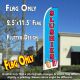 Slushies (Blue/Red) Flutter Feather Banner Flag (11.5 x 2.5 Feet)