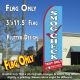 SMOG CHECK TEST ONLY (Star Certified) Flutter Feather Banner Flag (11.5 x 3 Feet)