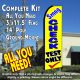 SMOG CHECK TEST ONLY (Yellow) Flutter Feather Banner Flag Kit (Flag, Pole, & Ground Mt)