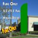 Solid GREEN Windless Polyknit Feather Flag (2.5 x 11.5 feet)