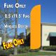 SOLID ORANGE Windless Polyknit Feather Flag (2.5 x 11.5 feet)