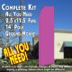 Solid PINK Flutter Feather Banner Flag Kit (Flag, Pole, & Ground Mt)