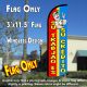 SU TRABAJO ES SU CREDITO Windless Polyknit Feather Flag (3 x 11.5 feet)
