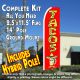 Tacos Flutter Feather Banner Flag Kit (Flag, Pole, & Ground Mt)