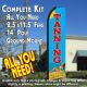 TANNING SALON (Blue/Red) Flutter Feather Banner Flag Kit (Flag, Pole, & Ground Mt)