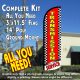 Transmission Service (Checkered) Windless Feather Banner Flag Kit (Flag, Pole, & Ground Mt)