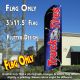 TRUCK TIRES (Blue) Flutter Feather Banner Flag (11.5 x 3 Feet)