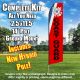 U.S. Coast Guard Econo Feather Red, White and Blue Black Lettering Banner Flag Kit (Flag, Pole, & Ground Mt)