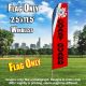 U.S. Coast Guard Econo Feather Red, White and Blue Black Lettering Banner Flag
