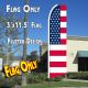 USA OLD GLORY (Flag Pattern) Flutter Feather Banner Flag (11.5 x 3 Feet)
