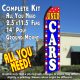 USED CARS (Blue/White/Stars) Flutter Feather Banner Flag Kit (Flag, Pole, & Ground Mt)