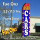 USED CARS (Blue/White/Stars) Flutter Polyknit Feather Flag (11.5 x 2.5 feet)