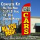 Used Cars (Red) Windless Feather Banner Flag Kit (Flag, Pole, & Ground Mt)