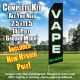 VAPE SHOP (Black/GREEN) Econo Feather Banner Flag Kit (Flag, Pole, & Ground Mt)
