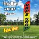 VAPE SHOP (Yellow/Green/Red) Windless Flutter Feather Banner Flag 