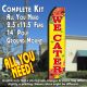 WE CATER (Yellow/Red) Flutter Feather Banner Flag Kit (Flag, Pole, & Ground Mt)