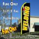 WELDING (Black) Flutter Feather Banner Flag (11.5 x 3 Feet)