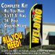 WELDING (Black) Flutter Feather Banner Flag Kit (Flag, Pole, & Ground Mt)
