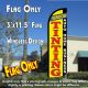 WINDOW TINTING Auto Home Business Windless Polyknit Feather Flag (2.5 x 11.5 feet)