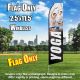 YOGA white flutter flag