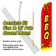 BBQ (Red)  Feather Banner Flag Kit (Flag, Pole, & Ground Mt)