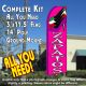ZAPATOS (Pink) Flutter Feather Banner Flag Kit (Flag, Pole, & Ground Mt)