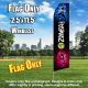 ZUMBA FITNESS black, dancing flutter flag