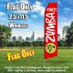 ZUMBA FITNESS red white flutter flag