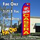 100% COMIDA CASERA (Red) Flutter Feather Banner Flag (11.5 x 3 Feet)