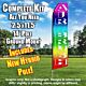 AIR BRUSH rainbow colored white flutter flag