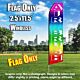 AIR BRUSH rainbow colored white flutter flag