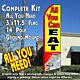 ALL YOU CAN EAT Flutter Feather Banner Flag Kit (Flag, Pole, and Ground Mount)