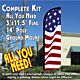 AMERICAN GLORY Windless Feather Banner Flag Kit (Flag, Pole, & Ground Mt)