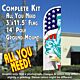 America's Symbols Windless Feather Banner Flag Kit (Flag, Pole, & Ground Mt)