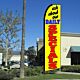 ASK ABOUT OUR DAILY SPECIALS (Yellow) Flutter Feather Banner Flag (11.5 x 3 Feet)