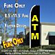 ATM (Black) Flutter Feather Banner Flag (11.5 x 2.5 Feet)