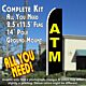 ATM (Black) Flutter Feather Banner Flag Kit (Flag, Pole, & Ground Mt)