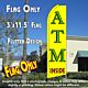 ATM INSIDE (Yellow) Flutter Feather Banner Flag (11.5 x 3 Feet)