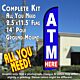 ATM HERE Windless Feather Banner Flag Kit (Flag, Pole, & Ground Mt)