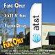 AT&T Flutter Feather Banner Flag (11.5 x 3 Feet)