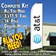 AT&T Flutter Feather Banner Flag Kit (Flag, Pole, and Ground Mount)
